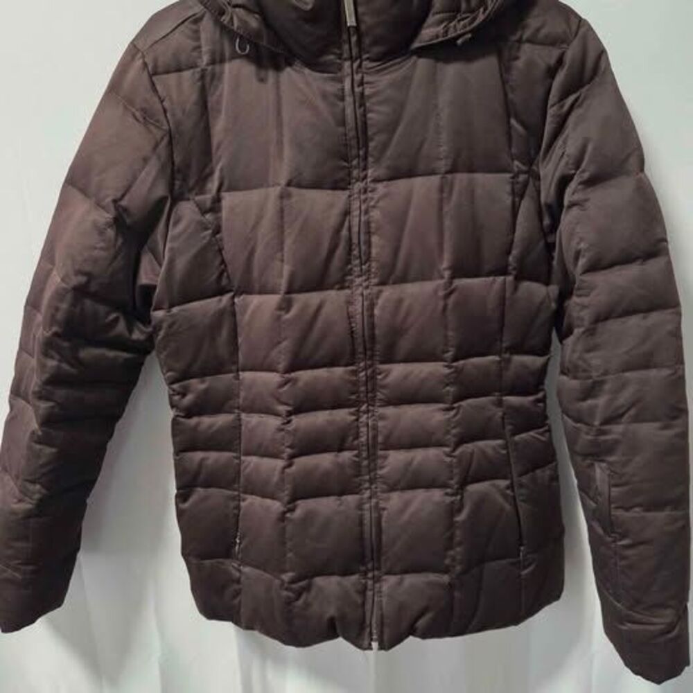 Calvin Klein Brown Hooded Puffer Jacket - Women's Medium